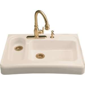   Tile In/Undercounter Kitchen Sink  4 Hole Faucet Drilling K 6536 4 55