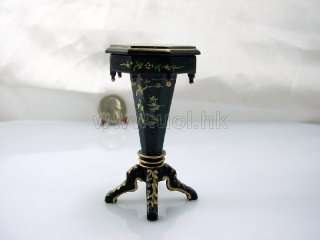 Miniature black sewing table for 1scale doll house  