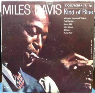 MILES DAVIS kind of blue LP VG+ CL 1355 Vinyl 1st Press 1959 DG Mono 