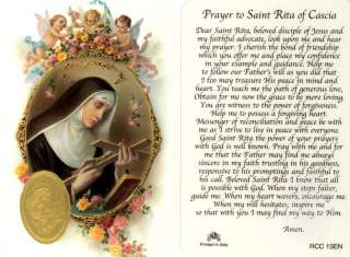 St. Rita Prayer Card (RCC 13E)  