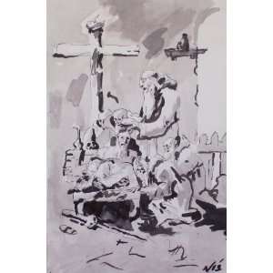  After Tiepolo, Original Drawing, Home Decor Artwork 