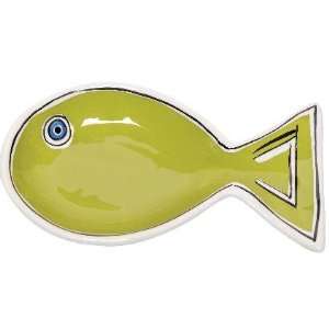  M. Bagwell Green Fish Spoon Rest