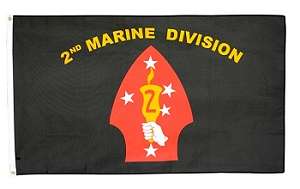 2ND MARINE DIVISION 3 X 5 FEET FLAG  