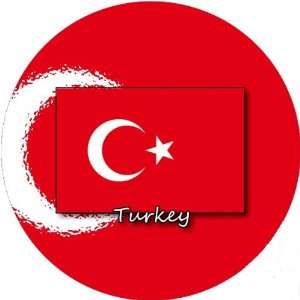  Pack of 12 6cm Square Stickers Turkey Flag