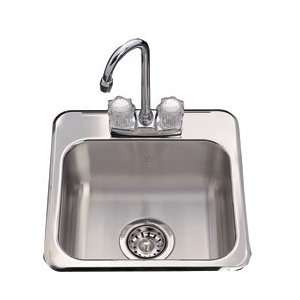  Kindred QSL1515/6N/2 Hospitality Single Basin Bar Sink 