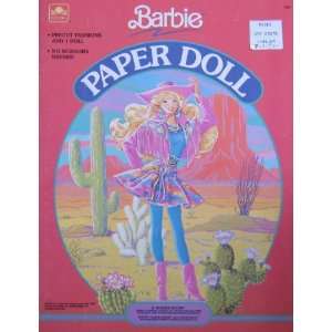  Western Fun Barbie Paper Doll Book w Press Out Doll 