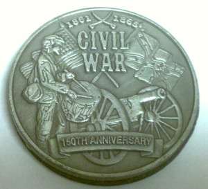 150TH ANNIVERSARY CIVIL WAR 1861 1865 PEWTER MAGNET NEW  