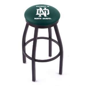 University of North Dakota 25 Single ring swivel bar stool with Black 