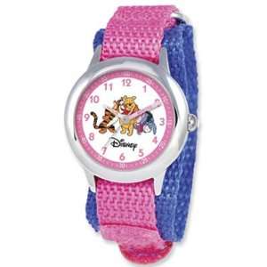  Disney Pooh & Friends Kids Pink Velcro Band Time Teacher 