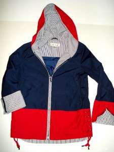 MADISON Nautical Windbreaker ZipJacket Stripe Trim S  