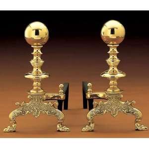  Portland Willamette PW 7582 Fancy Cast Ball Andirons 