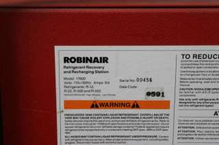 Robinair 17600 Refrigerant Recovery and Recharging Station  