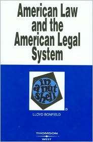 Bonfields American Law and the American Legal System in a Nutshell 