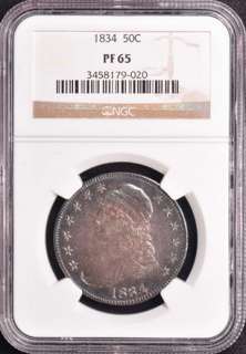 1834 CAPPED BUST 50C NGC PR 65  