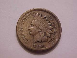 1859 INDIAN HEAD PENNY   VERY FINE  