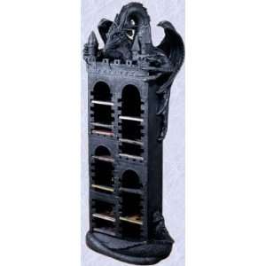  Gothic Dragon Medieval Tower Sculptural music CD Holder 