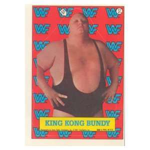  1987 WWF Topps Wrestling Stars Sticker Card #12 : King 
