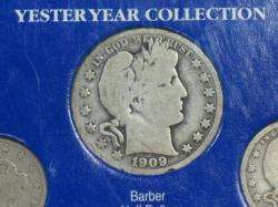   YESTERYEAR COLLECTION COIN PANEL   BARBER & INDIAN HEAD COINS  