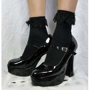  Music Legs Gothic Lolita Ruffle Socks Lace 80s Punk 