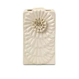  13h Classic Cream Ceramic Foliage Style Flower Vase: Home 