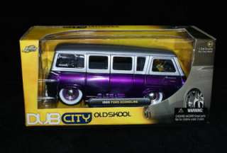 1965 Ford Econoline Purple Silver DUB City 124 Scale  