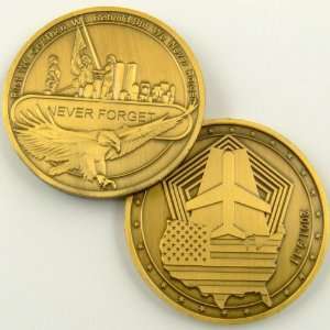  US 9/11 MEMORIAL CHALLENGE COIN REFUSE TO FORGET T009 