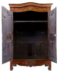 18TH CENTURY ANTIQUE FRENCH YEW WOOD CHESTNUT ARMOIRE  