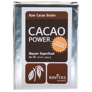 Navitas Naturals Raw cacao butter 1 lb. 454 grams  