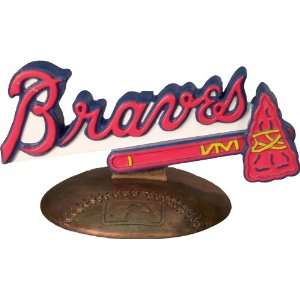  ATLANTA BRAVES Team Logo 4 Tall 3D COLLECTIBLE (with Team 
