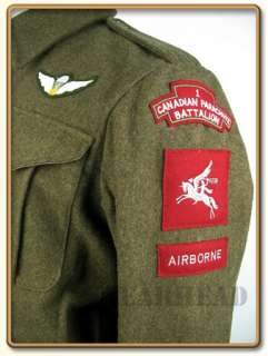 WW2 Canadian Army Battle Dress Jacket XXL 1st Para Bn.  