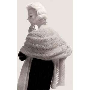 : Vintage Knitting PATTERN to make   Knitted Lace Evening Wrap Stole 