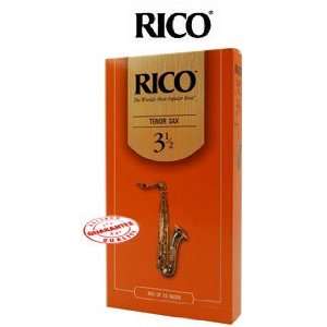  RICO TENOR SAXOPHONE REEDS BOX OF 25   1.5 Size: Musical 