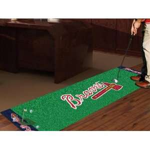 New Atlanta Braves MLB Gear 8ft Golf Putting Green Mat:  