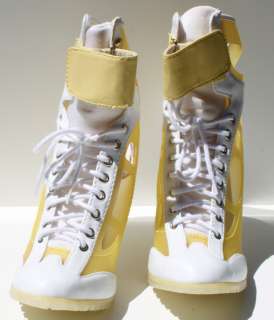 Soda Yellow High Heel Sneaker Womens Shoes Sz 10  