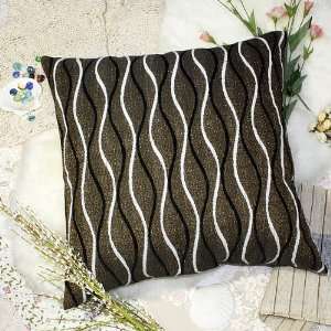  Bettino   [Brown Wave] Decorative Pillow Cushion / Floor 