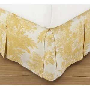  Pottery Barn Matine Toile Pleated Bed Skirt: Home 