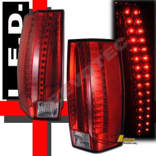 2007 2011 CADILLAC ESCALADE ESV LED TAIL LIGHTS LAMPS RED 1 PAIR 