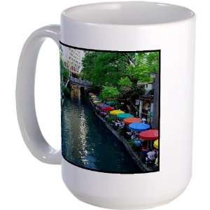  San Antonio Riverwalk Texas Large Mug by  
