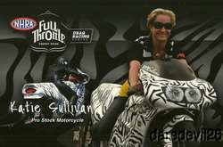 2010 Katie Sullivan Suzuki 2nd issued Pro Stock Motorcycle NHRA 