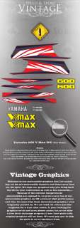 YAMAHA 1995 VMAX 600 DECAL GRAPHIC KIT LIKE NOS  