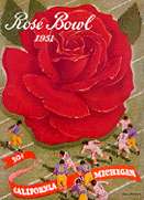 michigan s bowl game history 1951 rose bowl