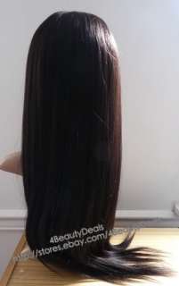 Full Lace Wig Light Yaki Straight Human Hair 10 to 24  