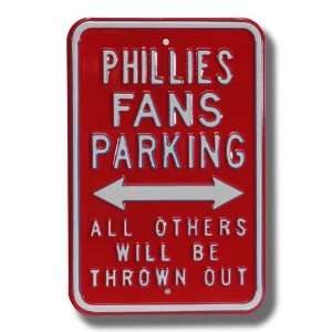  MLB Philadelphia Phillies Red Parking Sign: Sports 
