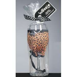  Cheetah Print Wine Glass Woozie Set: Home & Kitchen