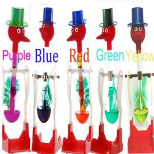   Color Novelty Glass Drinking Dipping Dippy Bird Toy: Toys & Games