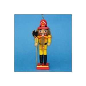   Pack of 12 Wooden Fireman with Axe Nutcracker Christmas Ornaments 5
