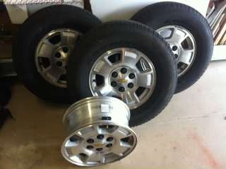 2011 17 Chevrolet Tahoe 3 tires and 4 wheels Goodyear Wrangler HP 265 