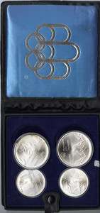 Canada Coins 1976 XXI Olympic Silver Coin Set of 4 UNC  