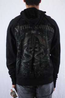 NWT Xtreme Couture MMA by Affliction Black Shield of Glory Zip Front 