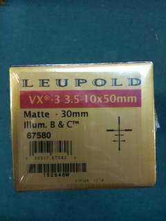 New Leupold Scope VX 3 Matte Illuminated B & C   67580  